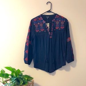 Lucky Brand Embroidered Top